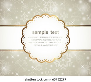 Template frame design for xmas card