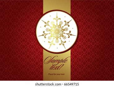 Template frame design for xmas card