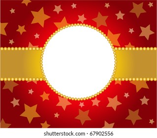 Template frame design for xmas card or birthday card