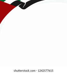 Template Frame with United Arab Emirates Flag color. Vector Illustration.