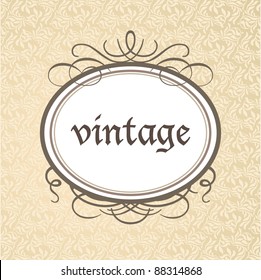 Template framework - a luxurious vintage style. Vector.