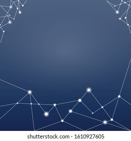 Template of futuristic for network communications and connections in globalizations world. Line and dots connected togheter look like atom in chemical.