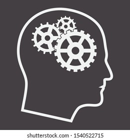 Template with gear. Creative idea. Black gears.