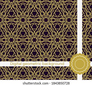 Template geometric background with seamless pattern. Vector