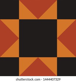 Template with geometric pattern.  Background for finishing fabrics, prints on clothing, paper and handbags. Block for creating blankets, clothes, bags, flooring design for a room, mosaic, paving slabs