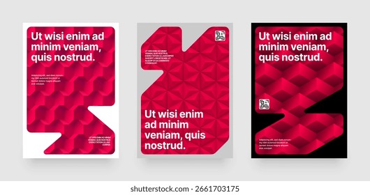 Modelo com formas geométricas e padrão de arquitetura. Quadro para sua mensagem ou foto. Layout para folheto, cartaz ou capa.