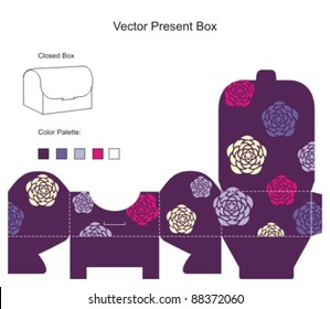 Template for gift box