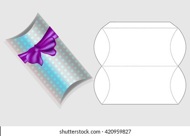 Template for gift box. Box template. Box design