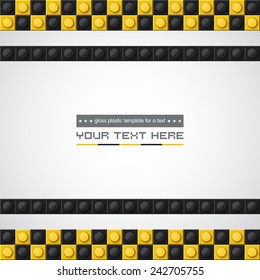 Template of gloss plastic parts for text. Enjoy!