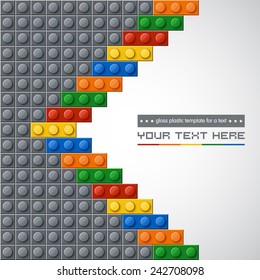Template of gloss plastic parts for text. 6 colors. Enjoy!