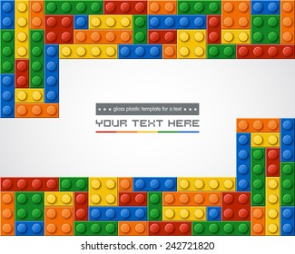 Template of gloss symmetric plastic parts for text. 5 colors. Enjoy!