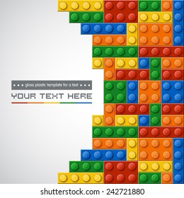 Template of gloss symmetric plastic parts for text. 5 colors. Enjoy!