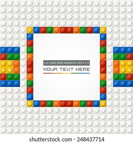 Template of gloss symmetric plastic parts for text. 6 colors. Enjoy!