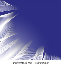 Template of glowing neon lines on a dark blue background