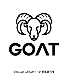 template goat logo, goat logo with big horn