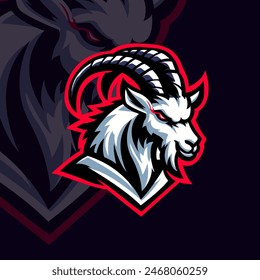 Vorlage Goat Logo eSport Gaming für Team, Maskottchen, Twitch-Logo 