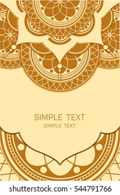 template gold card with abstract background, vector design