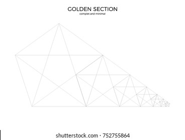 Template with the golden section that serves as a base or grid for your designs.