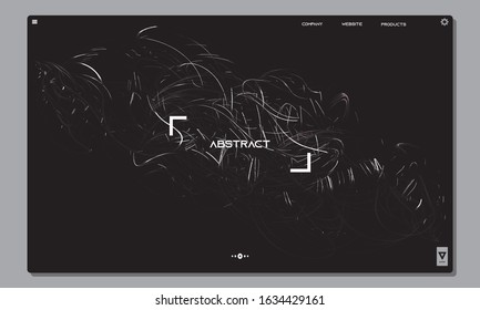 Template gradient fractal  gradient  line vector modern black web presentation