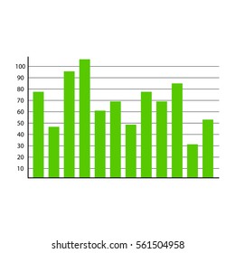 Template graphic element. Visualization information chart data, vector illustration