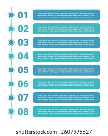 Template graphic elements, 8 steps, checklist, presentation elements