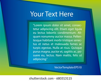 Template Green, Blue and White Pattern