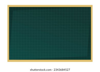 Template of a green board on white background