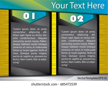 Template Green, Gold and White Pattern