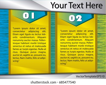 Template Green, Gold and White Pattern
