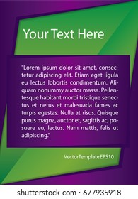 Template Green, Purple and White Pattern