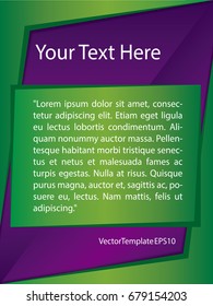 Template Green, Purple and White Pattern