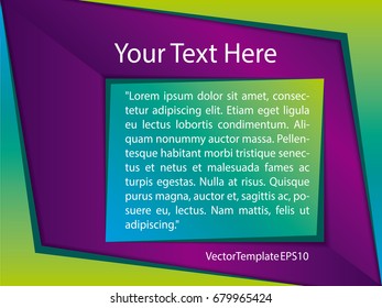 Template Green, Purple and White Pattern