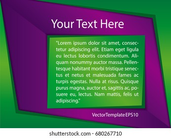 Template Green, Purple and White Pattern