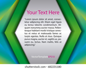 Template Green, Silver and Blue Pattern