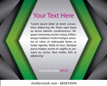 Template Green, Silver and White Pattern