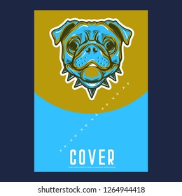 Template greeting banner with dogs