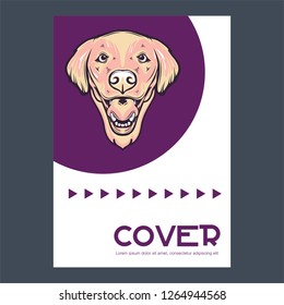 Template greeting banner with dogs