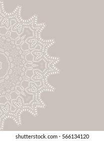 Template for greeting and business cards, brochures, covers with floral motifs. Oriental lace pattern. Mandala. Wedding invitation, save the date,RSVP. Arabic, Islamic, asian, indian, african motifs.