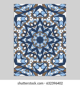 Template for greeting and business cards, brochures, covers with floral motifs. Oriental pattern. Mandala. Wedding invitation, save the date, RSVP. Arabic, Islamic, asian, indian, african motifs.