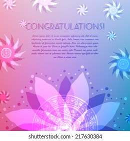 Template for greeting card