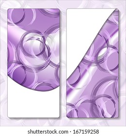 Template for greeting card with abstract design