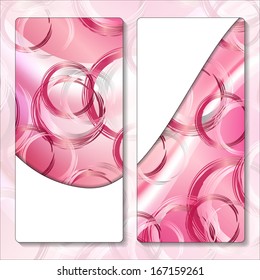 Template for greeting card with abstract design