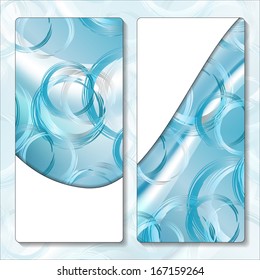 Template for greeting card with abstract design
