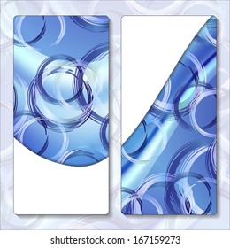 Template for greeting card with abstract design