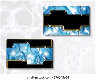 Template for greeting card with abstract design