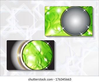 Template for greeting card with abstract design