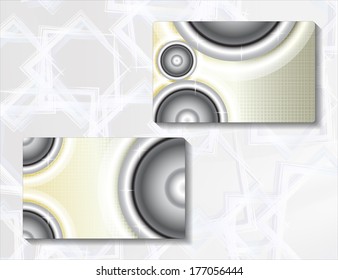 Template for greeting card with abstract design