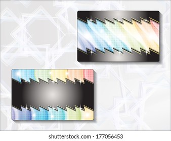 Template for greeting card with abstract design