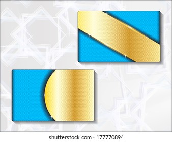 Template for greeting card with abstract design