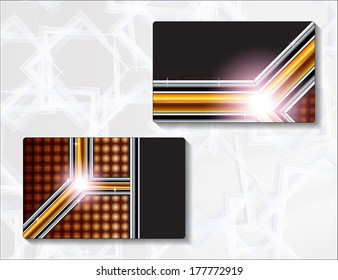 Template for greeting card with abstract design